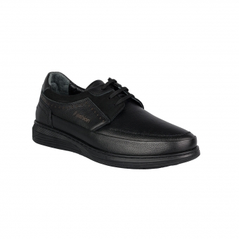 Мъжки ежедневни обувки от естествена кожа в черен цвят.