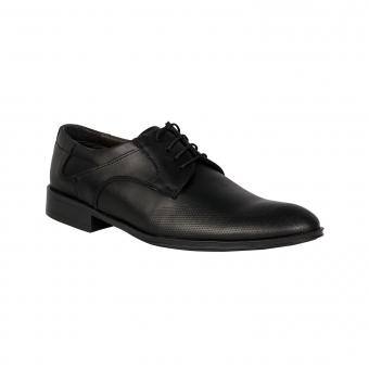 Мъжки елегантни обувки от естествена кожа в черен цвят