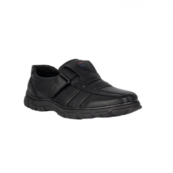 Мъжки спортни обувки от еко кожа в черен цвят
