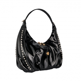 Дамска ежедневна чанта от еко кожа в черен цвят