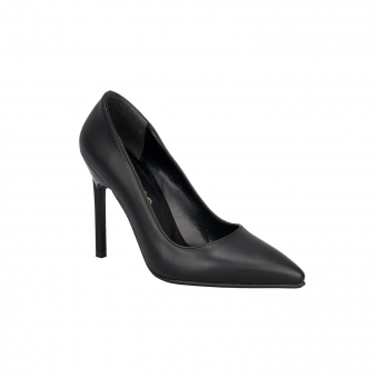 Дамски елегантни обувки от еко кожа в черен цвят