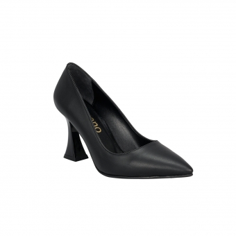 Дамски елегантни обувки от еко кожа в черен цвят
