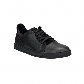 Мъжки спортни обувки от естествена кожа в черен цвят