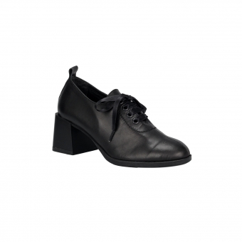 Дамски елегантни обувки от естествена кожа в черен цвят