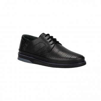 Мъжки ежедневни обувки от естествена кожа в черен цвят