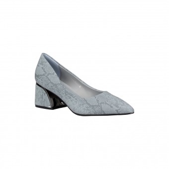 Дамски елегантни обувки от еко кожа в сив цвят