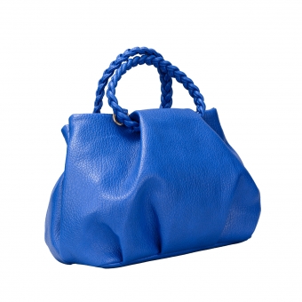 Дамска ежедневна чанта от еко кожа в син цвят