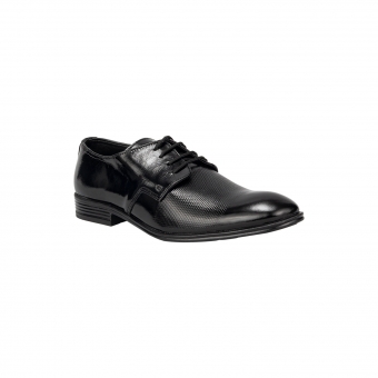Мъжки елегантни обувки от естествен лак в черен цвят