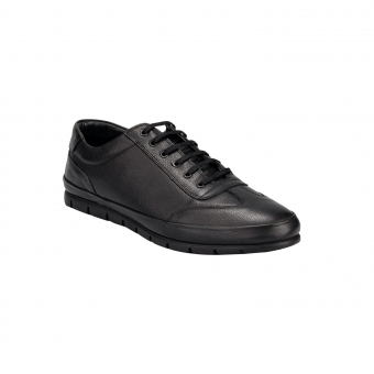 Мъжки спортни обувки от естествена кожа в черен цвят, гигант