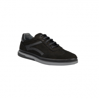 Мъжки спортни обувки от естествен набук в черен цвят