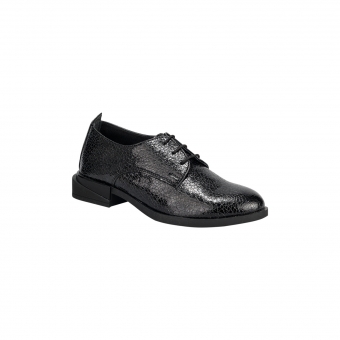Дамски ежедневни обувки от естествен лак в черен цвят
