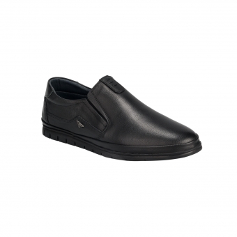 Мъжки ежедневни обувки от естествена кожа в черен цвят