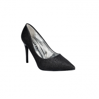 Дамски елегантни обувки от еко кожа в черен цвят.