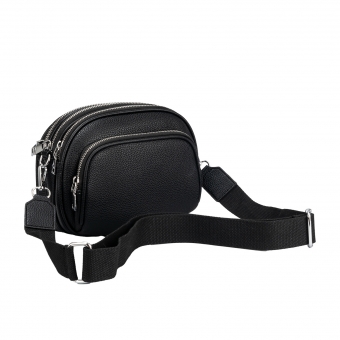 Дамска чанта от еко кожа в черен цвят.